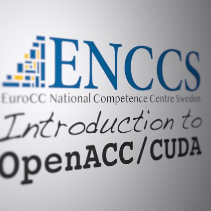 ENCCS logo followed by "Introduction to OpenACC/CUDA"