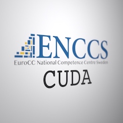 ENCCS logo and CUDA underneath