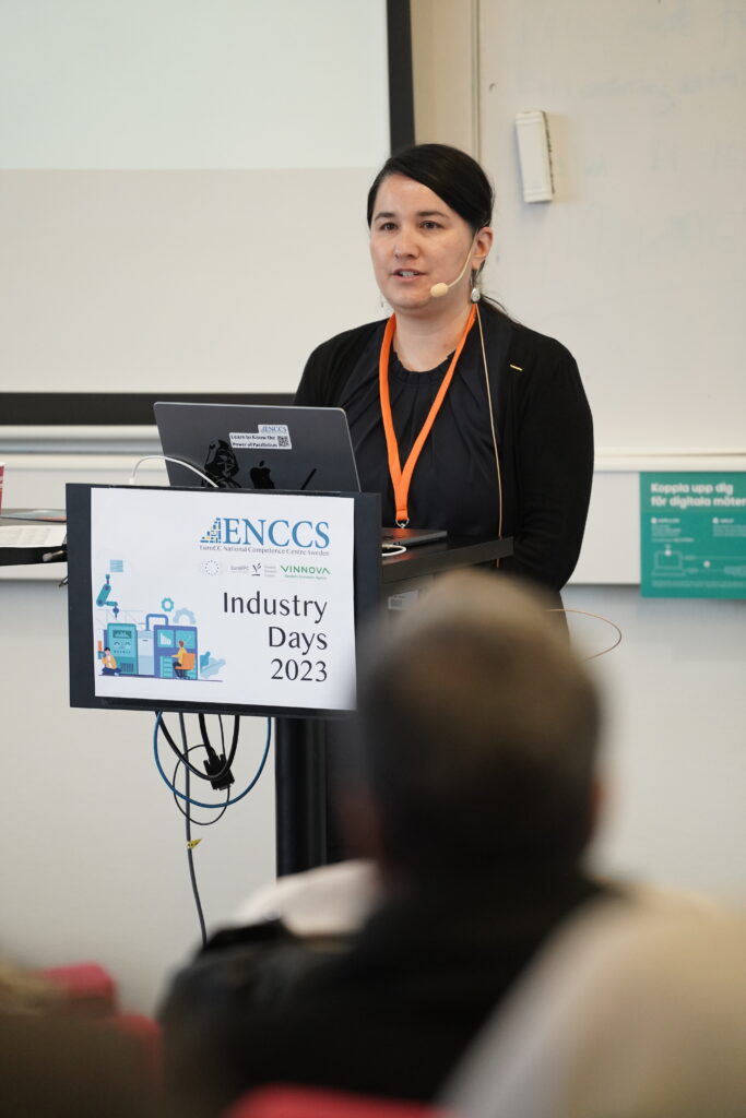 Jeanette Spühler at the ENCCS Industry Days 2023