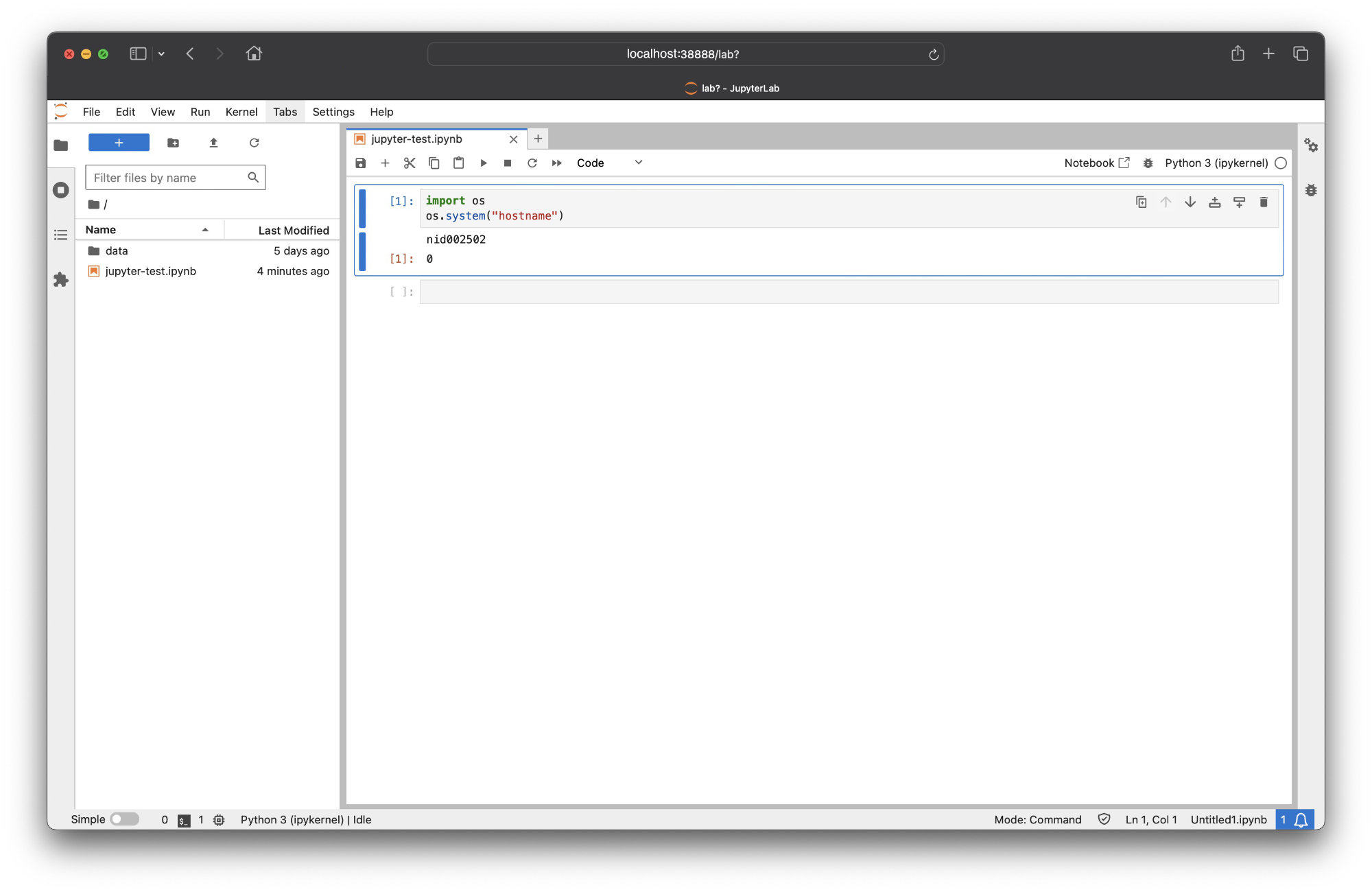 Jupyter notebook running on a supercomputer