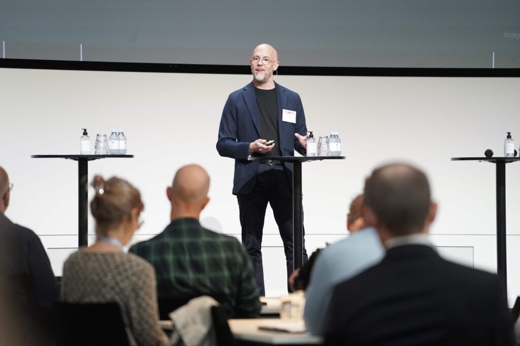 Magnus Sahlgren during his keynote.